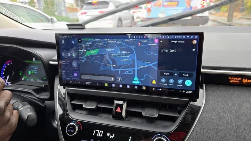 Large 12.8 inch touchscreen with navigation
